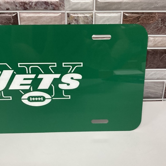 New York Jets License Plate With Cup Holder Inserts - Picture 3 of 4